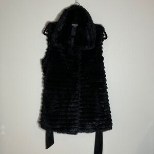 Metro Black Faux Fur Coat